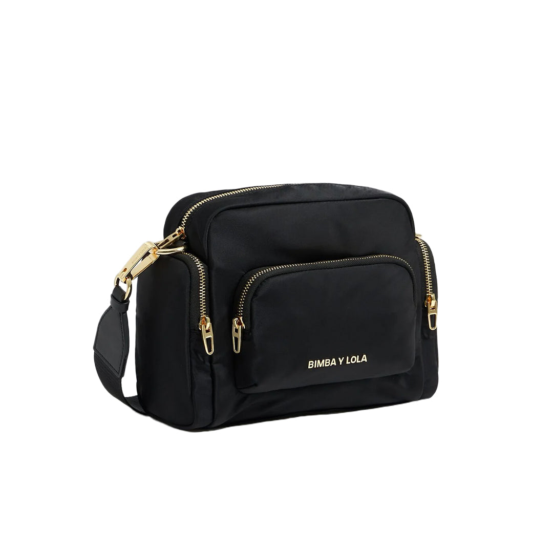 Crossbody Nylon Pocket bag Medium Black