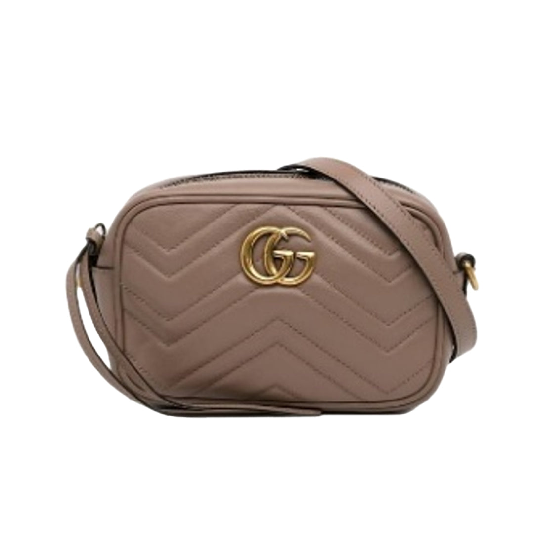 GG Marmont Small Matelassé Shoulder Bag Beige