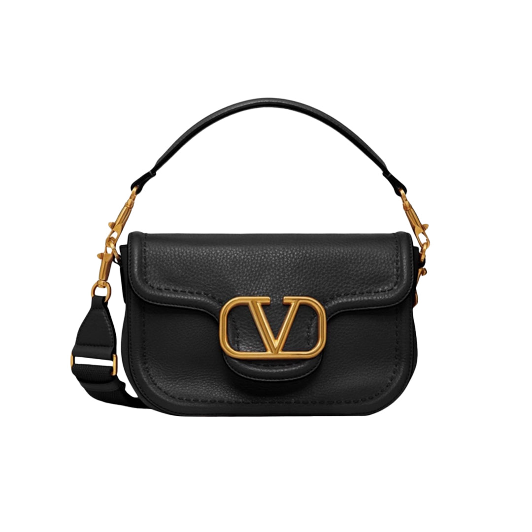 Calfskin Shoulder Bag One Size Black