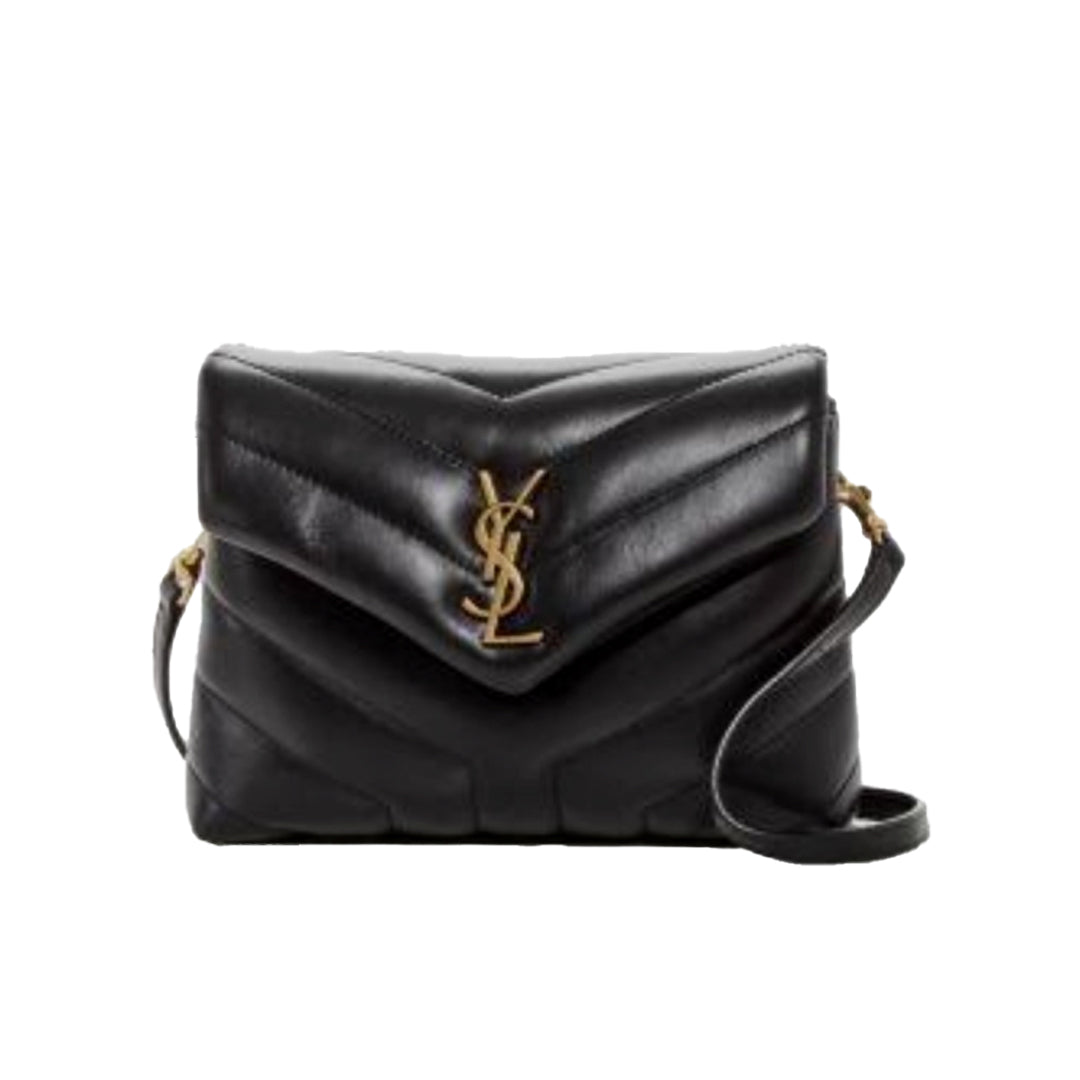 YSL Mini Loulou Matelassé Leather Shoulder Bag Black